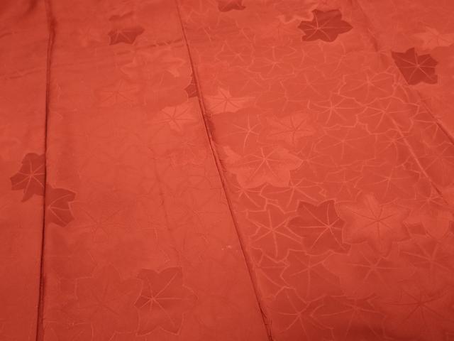 平和屋着物■上質な色無地 舞葉地紋 紅海老茶色 正絹 逸品 DAAZ9559sf