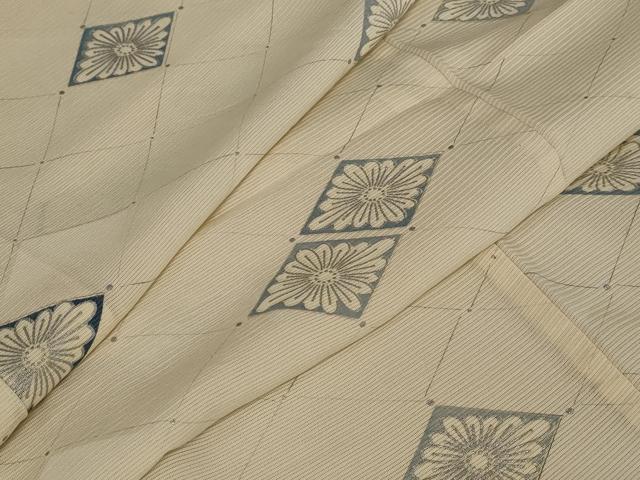 平和屋着物＊夏物 小紋 絽 花菱文 銀彩 正絹 逸品 AAAZ2006st