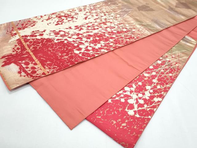 平和屋の平和屋着物◎六通柄袋帯 唐織 樹林文 金糸 正絹 逸品 CABF7843th｜アングル3
