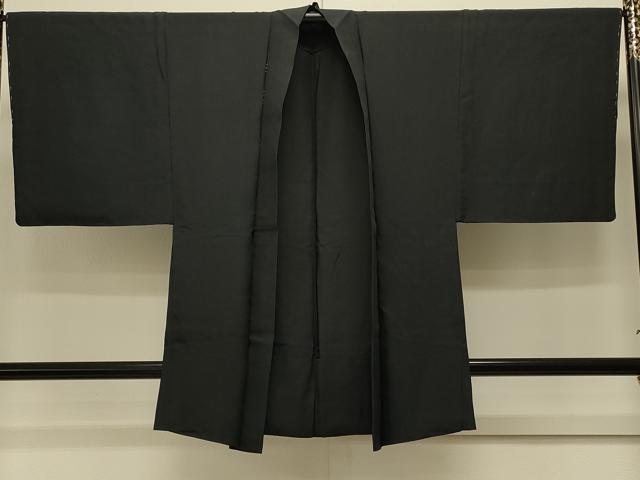 平和屋着物＃男性長羽織色無地単衣青...