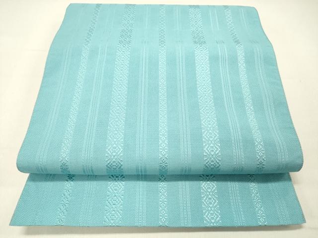 平和屋着物＊夏物　博多織　八寸名古屋帯　献上　空色　DABC8524cm
