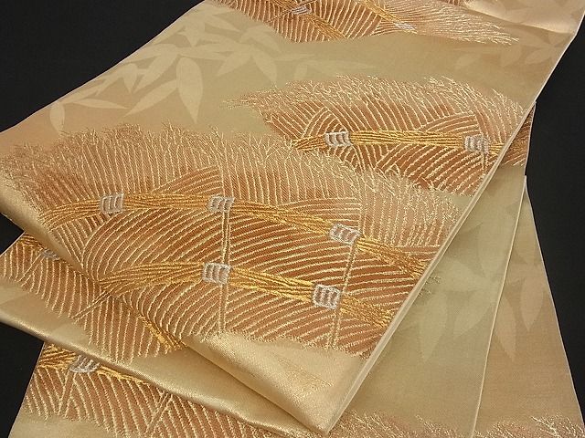 平和屋着物■六通柄袋帯　籬文　金銀糸　三越扱い　逸品　du0484