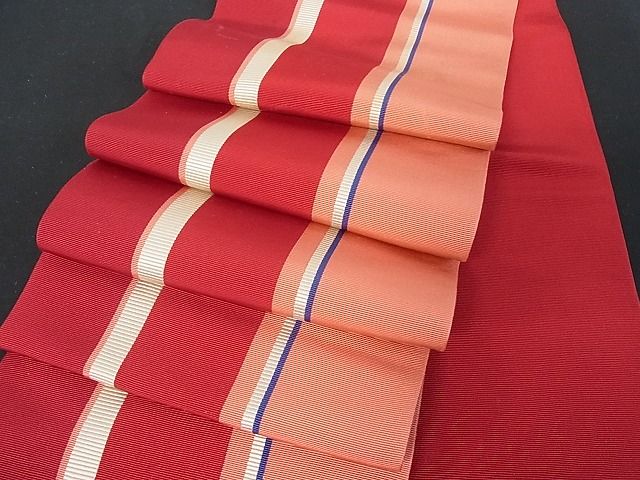 平和屋着物■半幅帯 間道 逸品 op3593