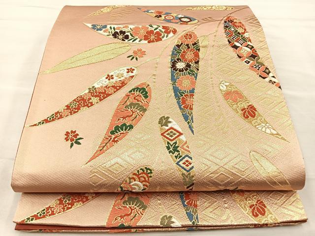 平和屋着物◎六通柄袋帯 唐織 天平の浪漫 金糸 正絹 逸品 BAAK5759if