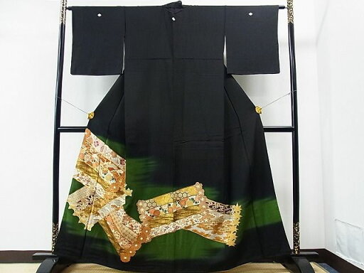 平和屋着物■豪華黒留袖 駒刺繍 飛鶴宝尽くし吉祥花文 牡丹 金彩 逸品 CAAF3700yc 平和屋着物■豪華黒留袖 駒刺繍 飛鶴宝尽くし吉祥花文 牡丹 金彩 逸品 CAAF3700yc
