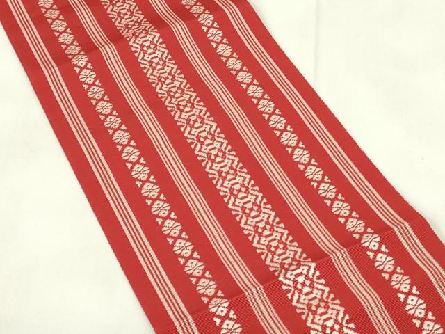 乐天商城 - 平和屋着物◎本場筑前博多織　半幅帯　献上　証紙付き　正絹　逸品　未使用　DABA5660qp