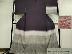 平和屋本店■極上 山口美術織物 皇室 伊勢神宮御用 西陣織 訪問着 蒔糊文 暈し染め 銀通し地 反端・タグ付き 逸品 未使用 DZAA5077kh5