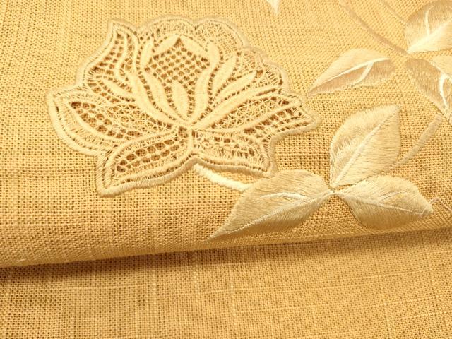平和屋の平和屋着物＊夏物 八寸名古屋帯 総刺繍 枝花文 DABC8860cm｜アングル3