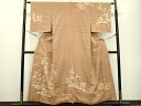 平和屋着物■訪問着 刺繍 葡萄蔦の葉花松文 金彩 正絹 逸品 DAAR0598fe