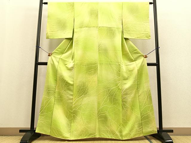 平和屋着物■上質な小紋 幾何学文様 暈し染め 正絹 逸品 BAAQ6889by