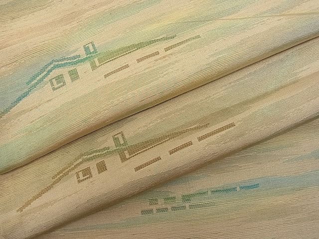 平和屋着物■上質な紬 霞風景文 逸品 n-hv0388