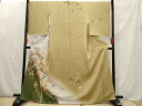 平和屋着物■訪問着 駒刺繍 枝葉文 暈し染め 金彩 正絹 逸品 AAAV2949st