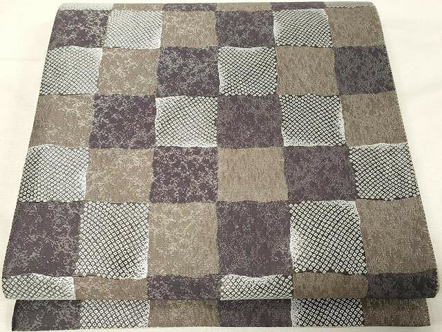 平和屋着物●両面　全通柄袋帯　泥染　夢浪漫　明暉瑞鳥紋　銀通し地　やまと誂製　正絹　逸品　CAAX0510yk