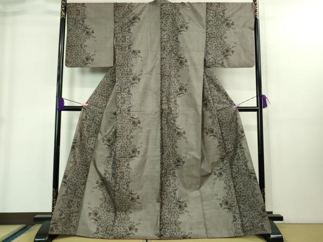 平和屋着物●極上　本場大島紬　9マルキ　草花間道　逸品　DZAB1928kh6(4.0)