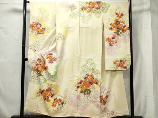 平和屋着物■豪華振袖 駒刺繍 花車文 暈し染め 金彩 正絹 逸品 CAAR4628ev 平和屋着物■豪華振袖 駒刺繍 花車文 暈し染め 金彩 正絹 逸品 CAAR4628ev