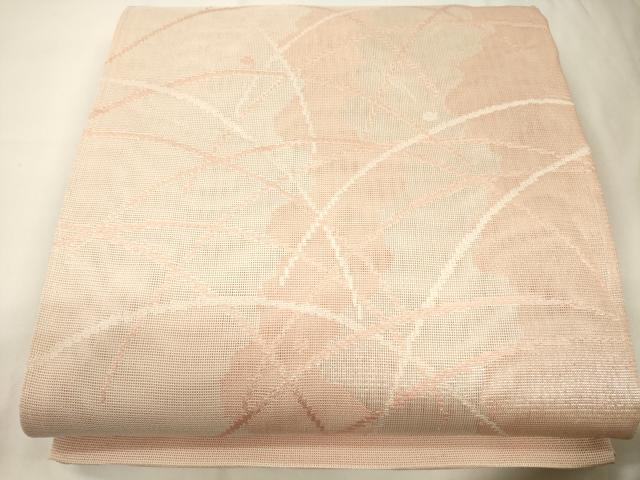 平和屋着物＊夏物　六通柄袋帯　露芝文　銀糸　正絹　逸品　CAAV5124eg