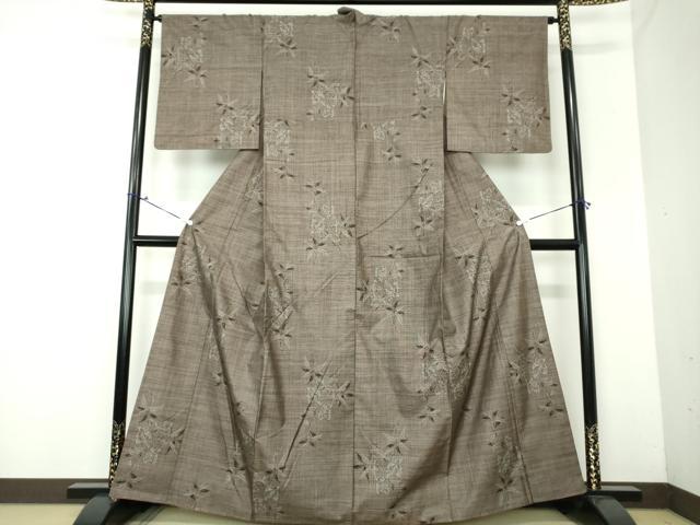 平和屋着物●本場大島紬　9マルキ　舞蝶花文　正絹　逸品　DAAV6675ps