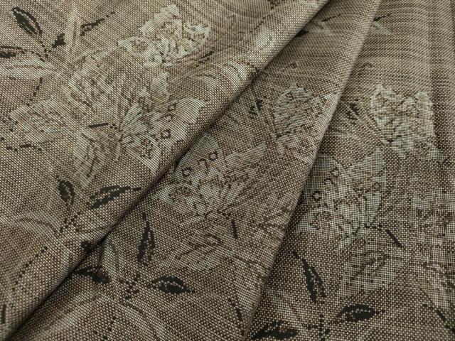 平和屋着物●本場大島紬　9マルキ　舞蝶花文　正絹　逸品　DAAV6675ps