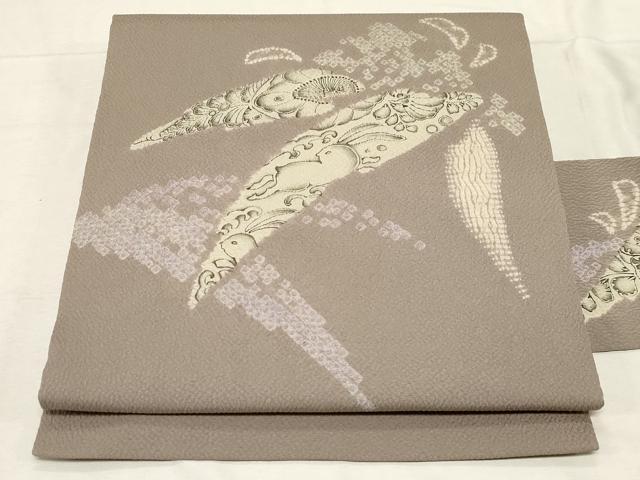 平和屋着物●西洞院辻が花 大脇一心 九寸名古屋帯 絞り 辻が花 逸品 CABC8414dy