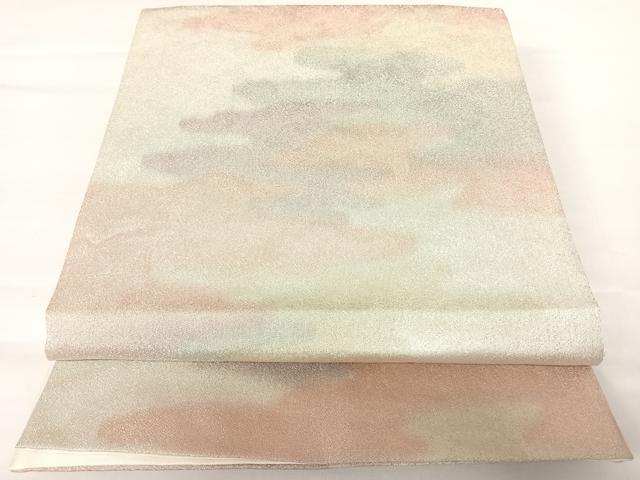 Other - 平和屋着物◎綴れ　全通柄袋帯　霞文　銀糸　正絹　逸品　AABA6249yx