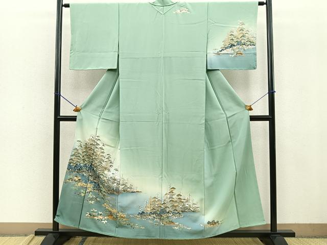 平和屋着物■訪問着 浜松 暈し染め 金銀彩 正絹 逸品 BAAQ0177jr