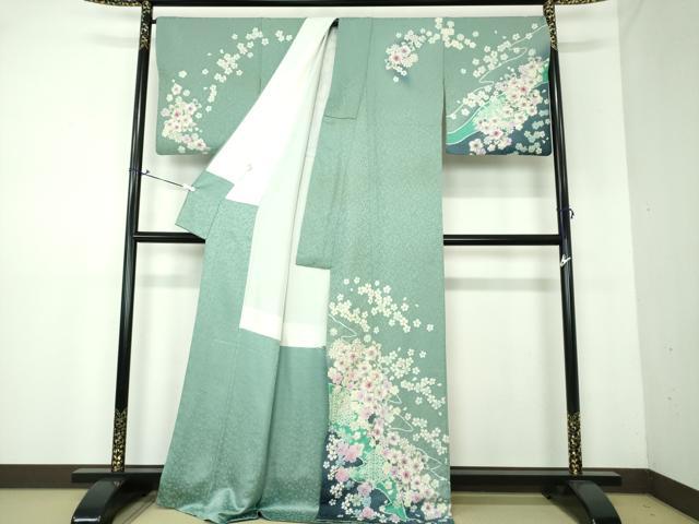 平和屋着物●越後十日町の一流染匠　桐屋・翠山工房　徳永憲峯　訪問着　絞り　辻が花　暈し染め　金彩　金通し地　正絹　逸品　DAAV6680ps