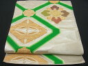 平和屋着物■六通柄袋帯 蜀江向かい蝶花菱文 金銀糸 逸品 n-gh1754