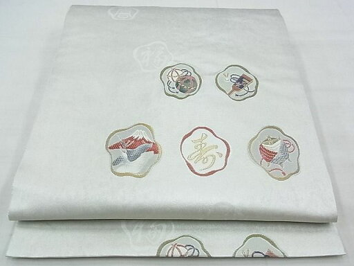 平和屋着物◎六通柄袋帯 唐織 赤富士双鶴吉祥 金糸 引箔 逸品 BAAE9700ns 平和屋着物◎六通柄袋帯 唐織 赤富士双鶴吉祥 金糸 引箔 逸品 BAAE9700ns