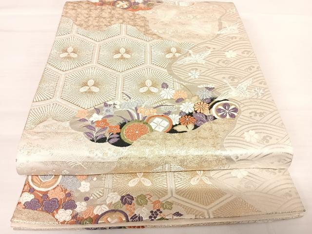 ■■■　サイズ　■■■ 長さ 424cm 幅 30.5cm程 ■■■　商品詳細　■■■ 【正絹・芯なし】 詳細に関しましては、画像をご確認ください。 大変上質な逸品になります。 お安く出品致しますので、是非この機会にいかがでしょうか？ ■■...