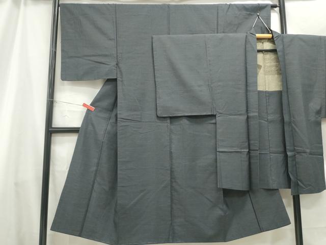 平和屋着物■男性 本場大島紬 アンサンブル 長羽織 横段文 正絹 逸品 DABA9453qa