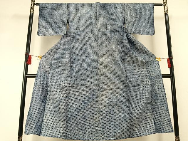 平和屋着物∴夏物　浴衣　有松鳴海絞り　幾何学文様　綿　逸品　AABF5724fy