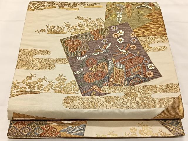 Other - 平和屋着物◎六通柄袋帯　唐織　色紙慶長小袖　金糸　正絹　逸品　CAAY0818qv