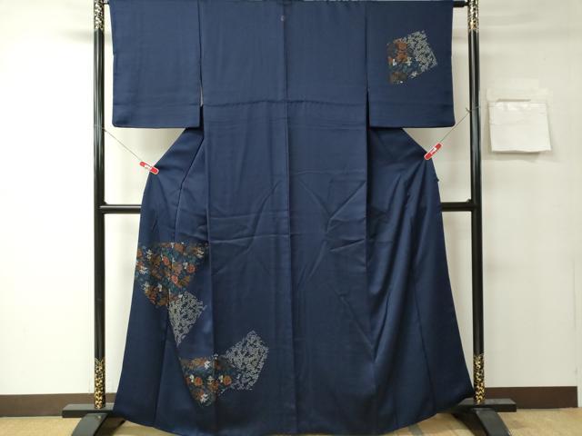 平和屋着物■訪問着　刺繍　草花文　正絹　逸品　CAAZ1570ou