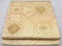 平和屋着物■六通柄袋帯 向かい鳥蜀江花文 金糸 逸品 n-je2645