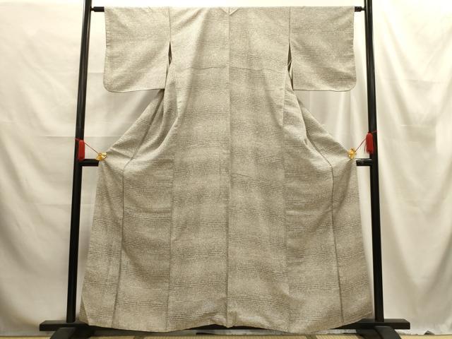 平和屋着物■上質な小紋　横段文　正絹　逸品　AABE6433sx