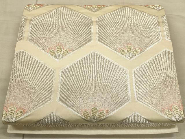 平和屋着物◎六通柄袋帯 亀甲松文 金銀糸 正絹 逸品 CAAU1391ft