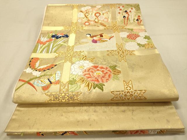 LULU5 袋帯 ますいわ屋 リバーシブル 2way 花 縞 グレー 黒 LULU5 袋帯 ますいわ屋 リバーシブル 2way 花 縞 グレー 黒 レディース