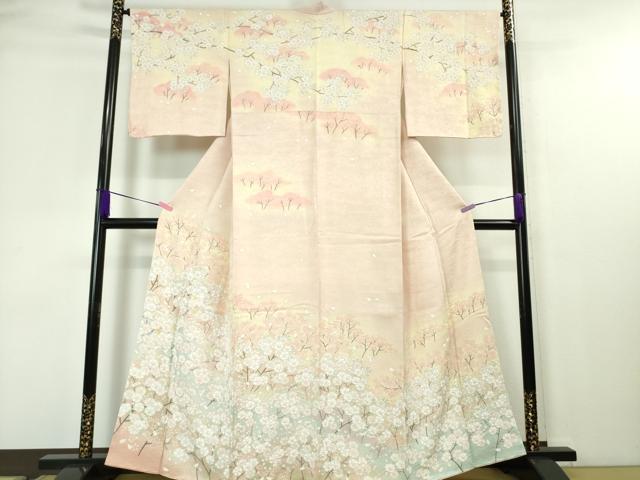 平和屋着物○訪問着 牡丹 暈し染め 銀彩 正絹 逸品 AABB6311ph 楽天