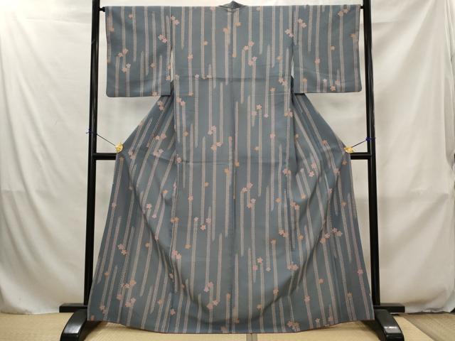 平和屋着物■小紋 舞花文 洗える着物 AABJ2347st