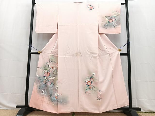 Kimono - 平和屋着物■訪問着　地紙花文　暈し染め　正絹　逸品　BAAW8441yc