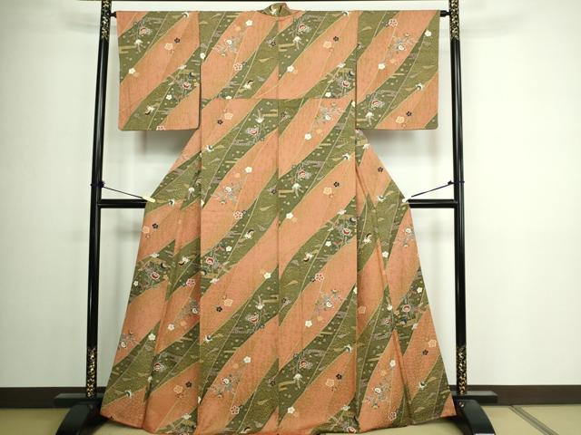 平和屋着物■上質な小紋　橘花　金彩　正絹　逸品　DAAW9990sf