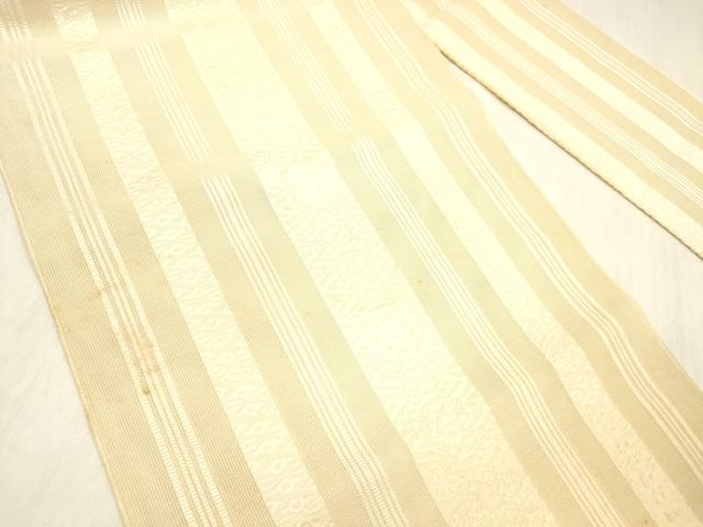 平和屋の平和屋着物＊夏物 本場筑前博多織 八寸名古屋帯 紗献上 肌色 正絹 逸品 DABC8019cm｜アングル2