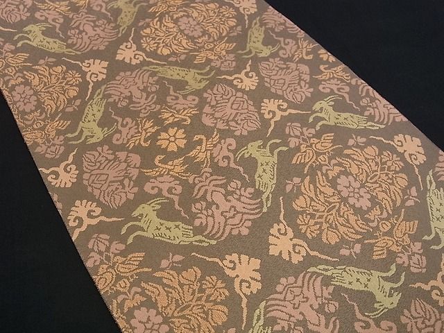 平和屋本店■最高級 人間国宝 北村武資 経錦 六通柄袋帯 動物錦 逸品s7053