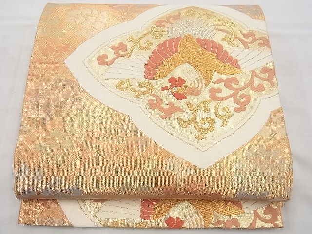 平和屋着物◎六通柄袋帯 唐織 鳳凰花唐草文 金糸 逸品 BAAD5279vj