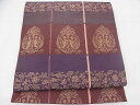 平和屋着物◎六通柄袋帯 向かい鳳凰花唐草文 金糸 逸品 BAAG1210fk