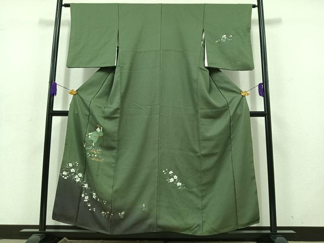 平和屋着物■訪問着　童子花文　暈し染め　金彩　正絹　逸品　AABD4217jh