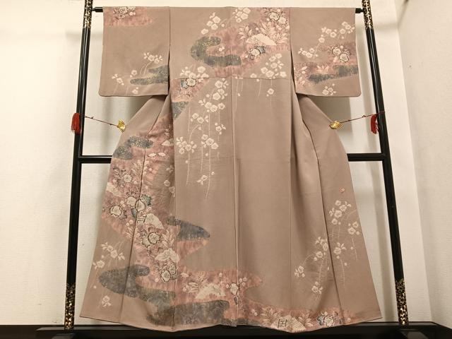 其它 - 平和屋着物●十日町　名門　滝泰謹製　訪問着　辻が花　絞り　金彩　正絹　逸品　AABG7326ph