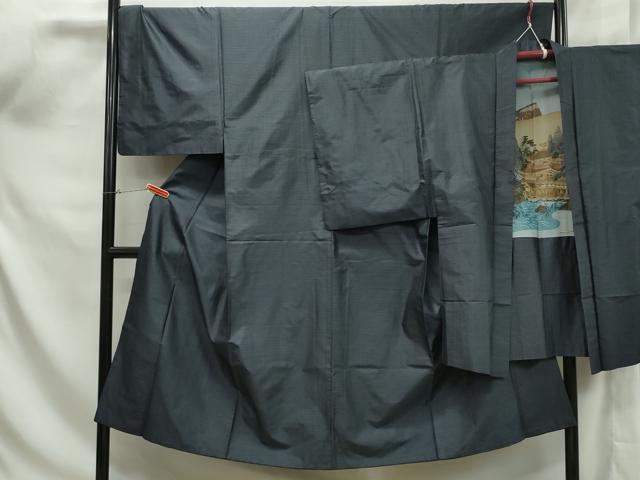 平和屋着物■男性 本場大島紬 アンサンブル 80亀甲 正絹 逸品 CAAP0899gh