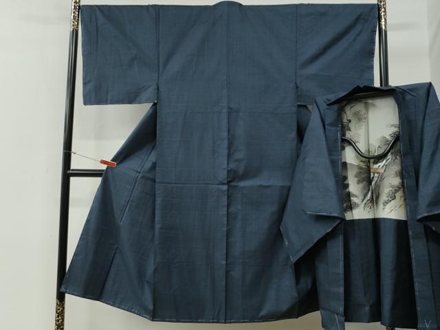 平和屋着物●男性　本場大島紬　アンサンブル　100亀甲　総詰め　正絹　逸品　未使用　CABG0059yc