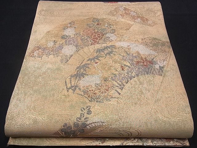 平和屋着物■佐賀錦　六通柄袋帯　琳派名画集　金糸　逸品　n-sx1164
